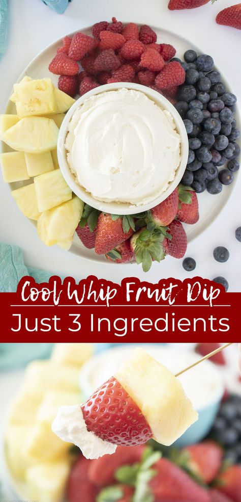 Cool Whip Fruit Dip, Strawberry Fruit Dips, Easy Fruit Dip, Cream Cheese Fruit Dip, Fruit Dips Recipes, Cream Dip, Cooking Easy, Cream Cheese Dips, Dip Recipes Easy