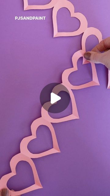 Kelly Crean on Instagram: "Paper heart chain hearts 💕   #valentines #papercrafts #valentinesdecor" Paper Chain Decorations, Paper Heart Chain, Valentines Day Crafts, Paper Heart Garland, Hearts Valentines, Heart Garland, Diy Paper Crafts Decoration, Paper Heart, Heart Chain