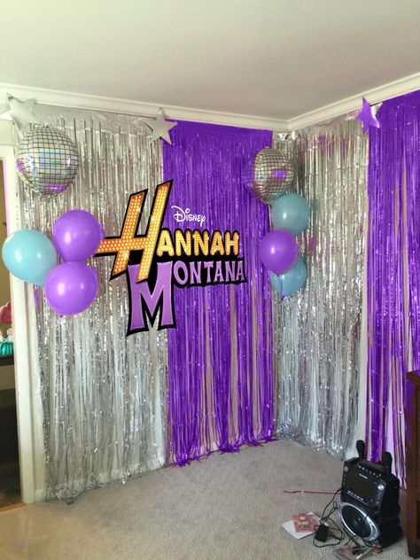 Miley Cyrus Party Theme, Disney Channel Party Decorations, Miley Cyrus Birthday Party, Hannah Montana Sorority Theme, Hannah Montana Birthday Party Ideas, Hannah Montana Themed Bachelorette Party, Disney Channel Birthday Party, Disney Channel Party Theme, Hannah Montana Themed Party