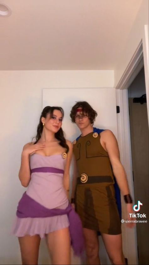 Hercules And Meg, Cute Couples Costumes, Cute Group Halloween Costumes, Matching Halloween Costumes, Hot Halloween Outfits, Halloween Coustumes, Pretty Halloween Costumes, Duo Halloween Costumes, Couples Halloween Outfits