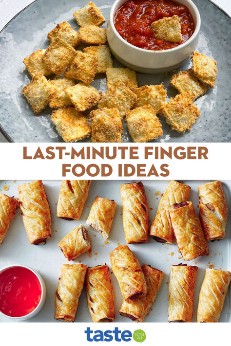 Sweet Finger Foods, Easy Finger Food Recipes, Easy Finger Food, Finger Food Ideas, Savoury Finger Food, Finger Food Recipes, Pasta Chips, Party Starters, Cheese Ravioli