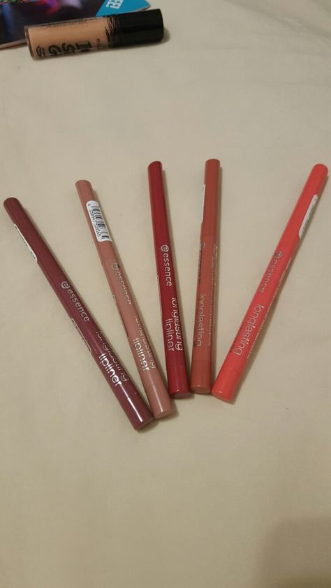 Essence makeup love these lip liners Essence Lip Liner, Lip Combos, Dream Makeup, Essence Makeup, Lip Liners, Lip Makeup Tutorial, Matte Lip Cream, Makeup Needs, Aesthetic Life