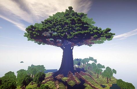 Avatar Minecraft, Minecraft Treehouses, Minecraft Tree, Minecraft Meme, Huge Tree, Tree Town, Minecraft Plans, Minecraft Construction, Amazing Minecraft