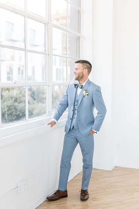 Pastel Blue Groom Suit, Light Blue Tux Prom, Dusty Blue Groom Suit, Baby Blue Tuxedo Wedding, Dusty Blue Wedding Suit, Light Blue Tuxedo Wedding, Baby Blue Suits For Men, Dusty Blue Suit Groom, Light Blue Groomsmen Suits