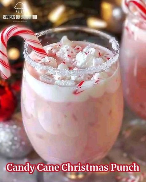 Candy Cane Dessert, Ree Drummond Recipes, Christmas Punch Recipes, The Spirit Of Christmas, Christmas Punch, Smoothie Drink Recipes, Candy Cane Christmas, Fancy Drinks, Spirit Of Christmas