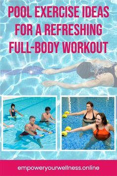 Pool Weights Workout, Water Aerobic Exercises For Seniors, Aquacise Water Aerobic Exercises, Aquatic Exercises Pool Workout, Water Exercises For Seniors, Pool Exercises For Seniors, Aqua Workout Water Aerobics, Water Fitness Exercises, Water Aerobics Routine Pool Exercises