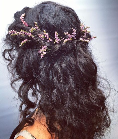 Bohemian princess here at BLO/OUT Curly Hair Wedding, Bohemian Princess, Prom Dress Inspo, Blow Dry Bar, Fairy Hair, Fairy Wedding, Dry Bar, Dried Rose Petals, Soft Waves