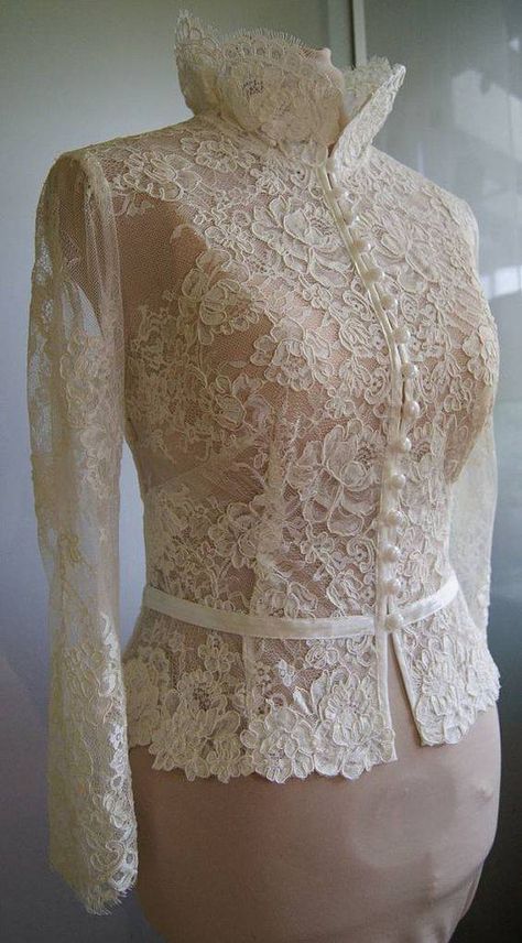 Wedding Bolero, Bolero Top, Bridal Bolero, Bolero Wedding, فستان سهرة, 자수 디자인, Vestidos Vintage, Moda Vintage, Lace Blouse