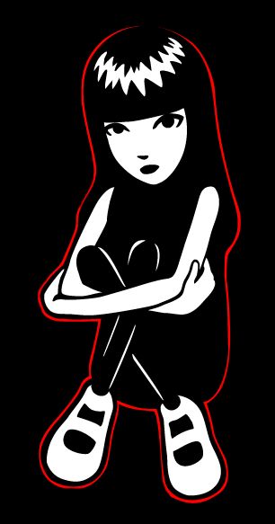 Emily The Strange Tattoo, Emily Strange, Black Scene, Ruby Gloom, Adobe Illustrator Design, Curiosity Killed The Cat, Emo Aesthetic, Emily The Strange, Weird Tattoos