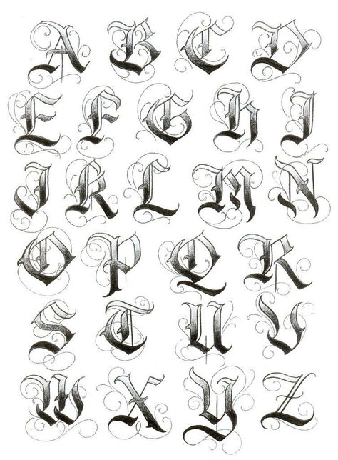 Letter Font Drawing, Pretty Lettering Alphabet, Old English Cursive Letters, X Drawing Letter, Name Ideas Drawing, Fancy Letters Fonts Hand Drawn, Chicano Art Lettering, Cholo Style Letters, Chicano Font Alphabet