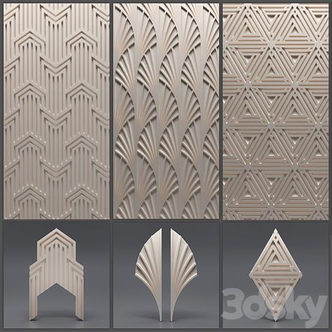 Gypsum 3D panel - 3D panel - 3D model 3d Mdf Design, Decorative Wall Panels Texture, Paneling Design, Mdf Wall Panels, Wall Panel Molding, Wall Carvings, 3d Panel, Game Textures, Concrete Products