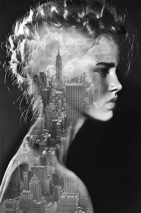 Beautiful Superimposed Portraits with Nature Replacing Faces – Art exists because life is not enough. Photo Hacks, Double Exposition, Double Exposure Photography, Surreal Collage, Photographie Portrait Inspiration, Multiple Exposure, Exposure Photography, Surrealism Photography, Montage Photo