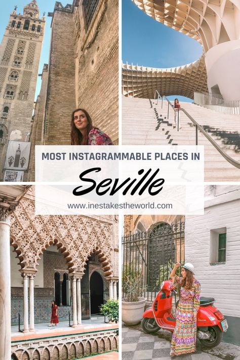 Seville is one of the most beautiful and cinematic places in the world that will capture the attention of your Instagram followers in the blink of an eye. This city is full of colors, tiles and gems. Let me share with you the Most Instagrammable Places in Seville and some tips to avoid the crowds. Seville Instagram Spots, Most Instagrammable Places, I Go Crazy, Places In The World, Instagrammable Places, This City, Online Tickets, Blink Of An Eye, Unique Photo