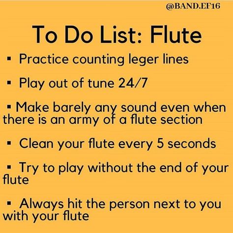 Musical Memes on Instagram: “True true -NootOnAFlute🐧 #baritone #clarinet #BD #pit #band #bandmemes #bandnerds #percussion #bandfunny #flute #trumpet #bandrelateable…” Flute Memes So True, Funny Band Jokes Flutes, Band Jokes Flute, Flute Band Memes, Marching Band Humor Flute, Flute Memes Funny, Flute Humor, Band Memes Funny, Flute Jokes