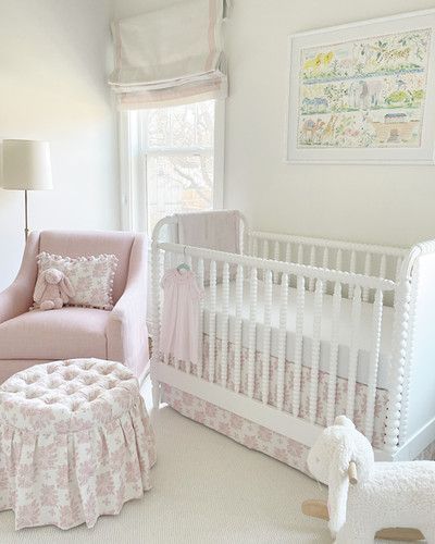 Southern Nursery, Cottage Bedrooms, 2022 Bedroom, Nursery Interior Design, Girly Nursery, Girl Nursery Pink, Elegant Nursery, Traditional Nursery, Girl Nursery Room