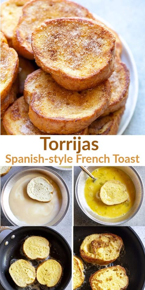 Spanish style french toast, called Torrijas, are bread dipped in milk and eggs, pan fried, and topped with a sprinkle of cinnamon sugar or honey. #recipe #receta #torrijas #semanasanta #españolas via @betrfromscratch Tastes Better From Scratch, Bread Dip, Spanish Dishes, Fresh Bread, Breakfast Time, Breakfast Dishes, Spanish Style, Cinnamon Sugar, Best Breakfast