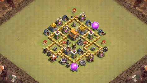 Clash of clans Best Town Hall 5 bases layout links Clan Castle, Trophy Base, Three Star, Clash Of Clans, Town Hall, Defense, Castle, Layout, Wall