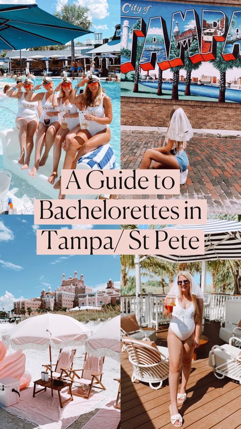 Beach Bachelorette Party Itinerary, Bachelorette Clearwater, Best Beach Bachelorette Locations, Florida Beach Bachelorette Party, Clearwater Bachelorette Party, Bachelorette Party After The Wedding, Daytona Beach Bachelorette Party, Orlando Bachelorette Weekend, Beach Bachelorette Destinations