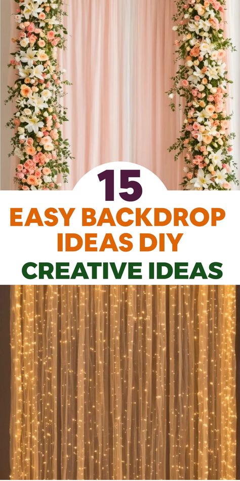 Elevate any space with these simple DIY backdrop ideas to create a visually captivating setting. Begin by collecting supplies like vibrant paper, balloons, or fabric. For a lively backdrop, craft a balloon garland by blowing up balloons in assorted sizes and colors. String them together and display them against a wall or stand for impact. Alternatively, fashion paper fans or rosettes by folding and securing pieces of paper into decorative elements attached with adhesive or string. Easy Backdrop Ideas, Easy Backdrop Ideas Diy, Backdrop Ideas Diy, Diy Backdrop Ideas, Marigolds In Garden, Diy Backdrop Stand, Paper Balloons, Large Chalkboard, Trending Crafts