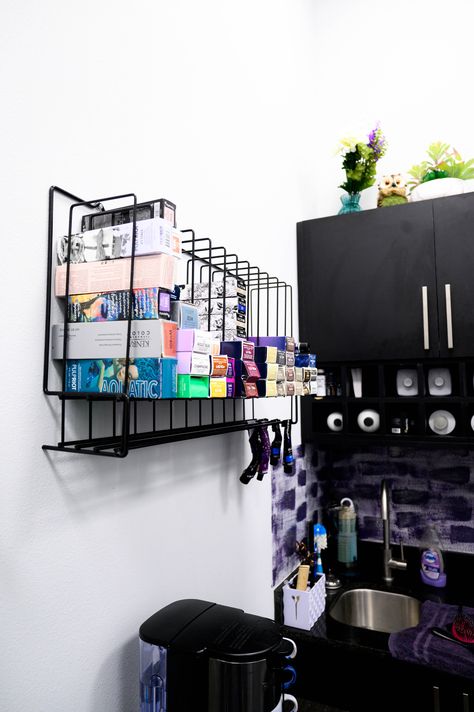 Transform your Salon Suite into an organized oasis with our stylish Wall Organizer designed specifically for your hair color tubes. Say goodbye to clutter and hello to efficiency! Keep your hair color essentials neatly stored and easily accessible. Salon Suite Decor, Tube Storage, Esthetician Room Decor, Esthetician Room, Salon Suites, Wall Organizer, Color Wall, Salon Interior Design, Home Salon