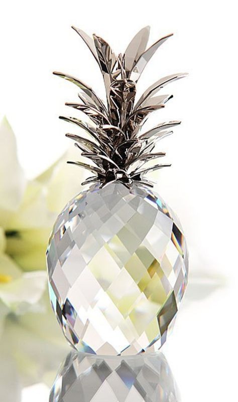 Swarovski Crystal Figurines, Pineapple Lovers, Pineapple Parties, Pineapple Decor, Crystal Figurines, Southern Hospitality, Wedding Registry, Faceted Crystal, Swarovski Crystal