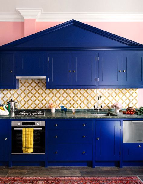 Cobalt Blue Kitchen, British Standard Kitchen, Cobalt Blue Kitchens, Luke Edward Hall, Kitchen 2023, Edward Hall, Mad About The House, Tidy Room, Wooden Cupboard