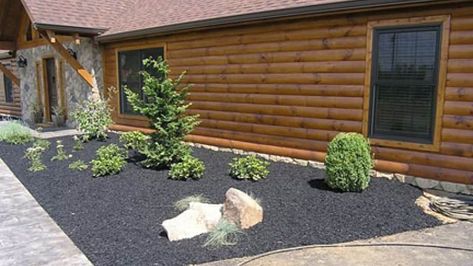 Rubber Mulch Patio, Rubber Mulch Landscaping, Playground Backyard Landscaping, Black Rubber Mulch, Playground Landscaping, Garden Pavers, Rubber Mulch, Mulch Landscaping, Family Backyard