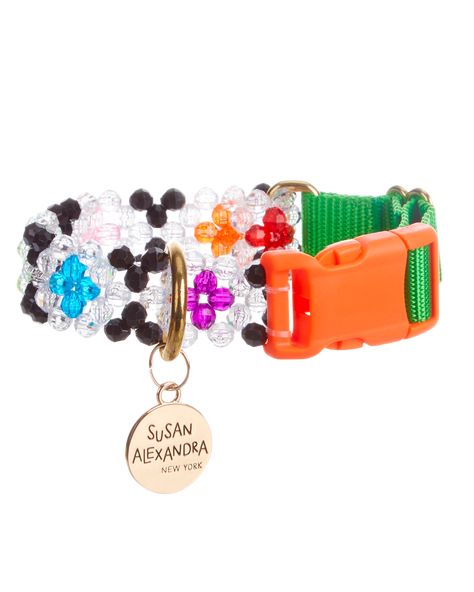 Dog Collar Susan Alexandra, Personalized Leather Dog Collar, Beaded Items, Dog Collar And Leash, Hand Beaded Bag, Engraved Dog Collar, Piercing Inspo, Dog Collar With Name, Beads Accessories