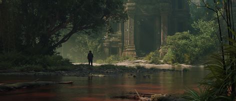 ArtStation - Temple entrance, Titas Ženevičius Temple Entrance, Rpg Horror, Rpg Dice, Environment Art, Landscape Concept, Journey To The West, Concept Artist, Ancient Temples, Matte Painting