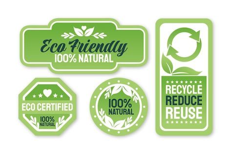 Gradient eco friendly labels | Premium Vector #Freepik #vector #eco-friendly #label-collection #sticker #badge Eco Enzyme, Eco Friendly Labels, Eco Logo, Green Ideas, Vector Gradient, Eco Printing, Ads Creative, Product Label, Vector Photo