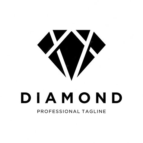 Diamond Visiting Card Design, Diamond Icon Logo, Diamond Logo Design Ideas, Diamond Graphic Design, Black Diamond Logo, Diamond Logo Design, Gem Logo, Creative Logo Design Art, Logo Diamond