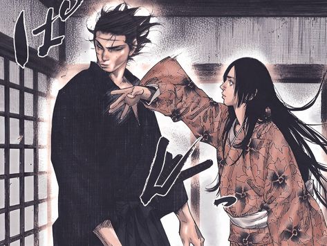 Musashi And Otsu, Vagabond Manga Colored, Miyamoto Musashi Art, Berserk Anime 1997, Inoue Takehiko, Vagabond Manga, Manga Colored, Samurai Anime, Miyamoto Musashi