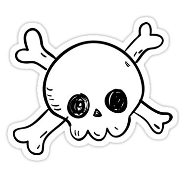 Stickers Bonitos, Tumblr Sticker, Stickers Cool, Cute Skull, Hand Doodles, Sticker Aesthetic, Cool Tumblr, Redbubble Stickers, Aesthetic Sticker