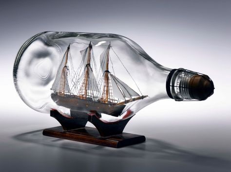 Boat In A Bottle, Pokemon Room, Ship In Bottle, Ship In A Bottle, Pirate Boats, Navi A Vela, Build Your Own Boat, Carpentry Skills, Fine Art Portraiture