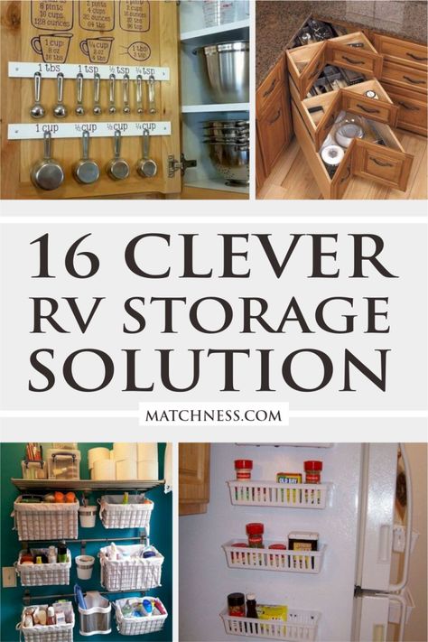 16 Clever RV Storage Solution ~ Matchness.com Spice Rack Uses, Rv Hack, Rv Storage Ideas, Rv Storage Solutions, Magnetic Spice Rack, Small Space Storage Solutions, Organize Kitchen, Clever Kitchen Storage, Camper Storage