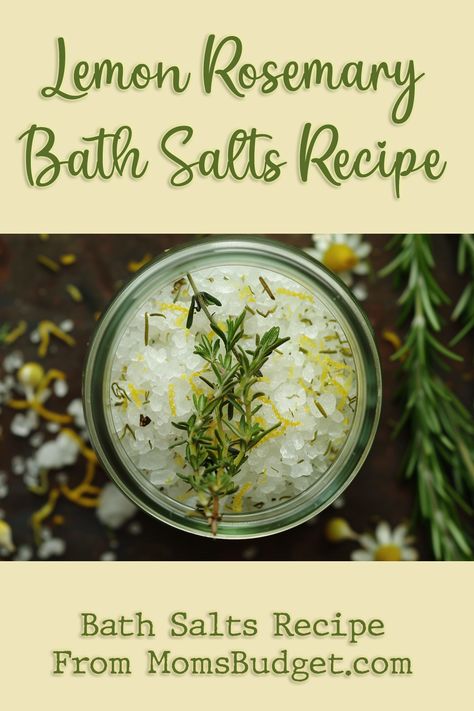 DIY Lemon Rosemary Bath Salts recipe is like a breath of fresh air for your bath time routine, promising to transform your tub into a citrusy haven of relaxation. Rosemary Diy Ideas, Fresh Rosemary Uses, Rosemary Bath Benefits, Rosemary Diy, Diy Ritual Bath Salts, Lemon Rosemary Salt, Rosemary Bath Salts, Diy Lemon Basil Soap, Floral Bath Salts Recipe