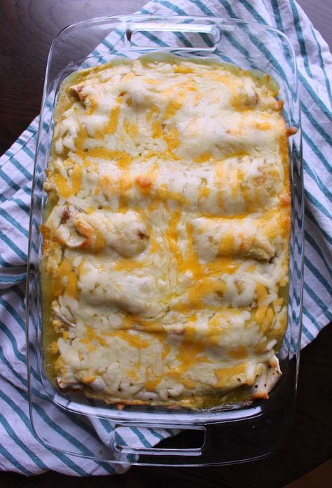 Spinach and Cheese Enchiladas | 12 Tomatoes Spinach And Cheese Enchiladas, Thing To Make For Dinner, Creamy Spinach Dip, 12 Tomatoes Recipes, Me And My Husband, Cheese Enchiladas, Green Enchilada Sauce, Green Chiles, 12 Tomatoes