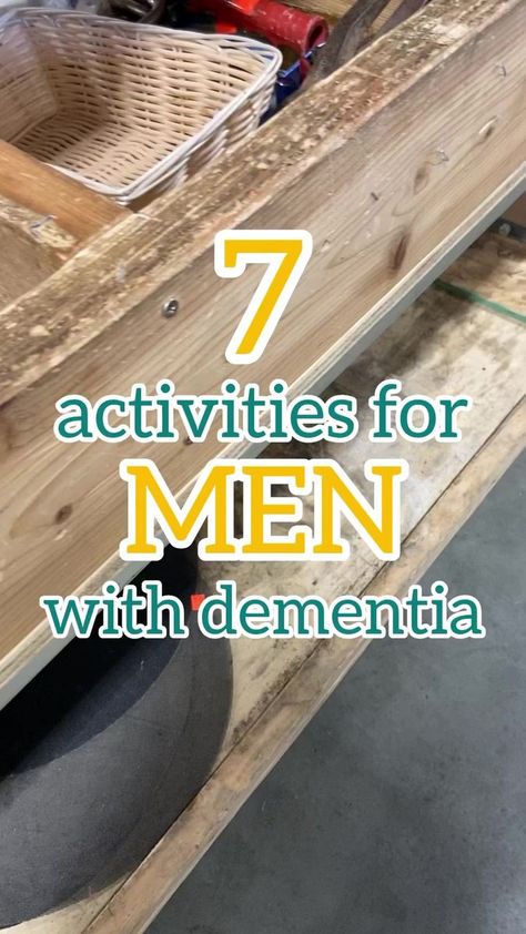 While these activities are great for ANYONE, I’ve heard your requests loud and clear – many of you wanted activities geared toward gentlemen. Here are some of my favorites, but comment below what the men with dementia in your life like to do to inspire others!#activities #activitydirector #ctrs #therapeuticrecreation #dementiaactivity #dementia #caregiver #alzheimers #alzheimer #dementiaawareness #dementiacare #caregiverlife #alzheimerssucks #vasculardementia #frontotemporaldementia #lewybodydem Memory Care Unit, Assisted Living Activities, Memory Care Activities, Alzheimers Caregivers, Memory Activities, Therapeutic Recreation, Nursing Home Activities, Alzheimers Activities, Alzheimer Care