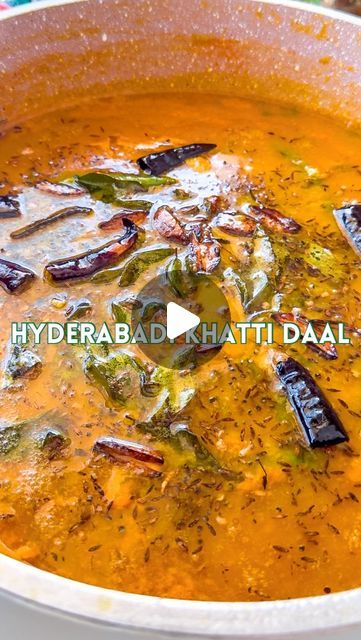 Rafia Mazhar | Easy Recipes | Home Chef on Instagram: "Khatti Daal Recipe ⤵️

Hyderabadi Food Series Episode 4: Khatti Daal 🍛

Recipe
3/4 cup masoor daal
2 large tomatoes chopped 
3 - 4 cloves garlic 
3 green chillies
Handful coriander leaves 
1 tsp salt
3/4 tsp red chilli powder
3/4 tsp turmeric 
1/2 tsp zeera 
2 glass water 

- Wash & soak the daal in water for 30 minutes
- Now add all the ingredients in a pressure cooker and cook for 15 to 20 minutes on medium low flame till the dal is soft 
- Remove from the cooker into a pan and mash the daal well (You can also use a hand blender)
- Add some water to thin out the daal 

Handful tamarind 
Chopped coriander
2 green chillies

- soak the tamarind in lukewarm water and then mash by hands till smooth
- Strain the tamarind pulp into the daa Daal Recipe Indian, Hyderabadi Food, Mango Recipe, Desi Recipes, Red Chilli Powder, Dal Recipe, Food Indian, Recipe Indian, Tasty Recipes Videos