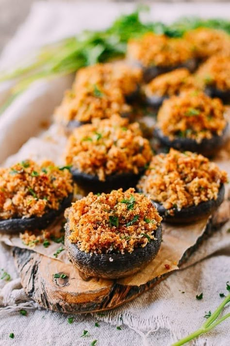 Classic, Easy Stuffed Mushrooms Classic Stuffed Mushrooms, Easy Stuffed Mushrooms, Easy Stuffed Mushroom Recipe, Holiday Apps, Stuffed Mushrooms Easy, Wok Of Life, Woks Of Life, The Woks Of Life, Easy To Make Appetizers