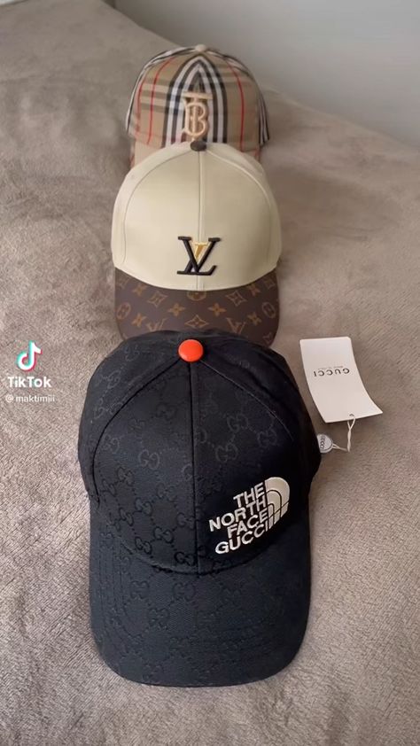 Face Cap, Face Caps Designs, Gucci Hats For Men, Gucci X The North Face, The North Face Gucci, North Face Cap, Gucci Cap, Casquette Von Dutch, Burberry Cap