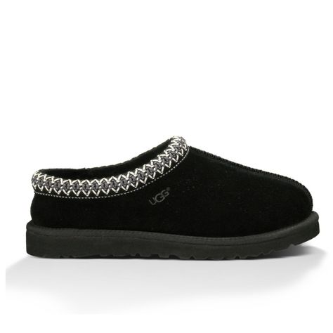 UGG Women's Tasman Slipper Black 5955-BLK A slipper for all occasions, UGG's best-selling Tasman features the same ultra- lightweight, durable outsole as the UGG Classic Boot so that you can wear it indoors and out. Lined with plush sheepskin and upcycled wool, it's crafted from soft suede with an embroidered braid and an easy slip-on silhouette. Pair with boyfriend jeans and a knit sweater. These provide comfort for people who suffer from bunions, plantar fasciitis, metatarsalgia, heel spurs, or other types of foot pain, such as heel, arch, ball of foot, knee or back pain. DISCLAIMER: coupons are not applicable to UGG. View more colors | Shop all UGG. Ugg Women's Tasman Slip-On Shoes in Black size 9 | Lucky Feet Shoes Ugg Tasman Slippers, Feet Shoes, Classic Ugg Boots, Ugg Tasman, Black Uggs, With Boyfriend, Outdoor Slippers, Suede Slippers, Ugg Slippers