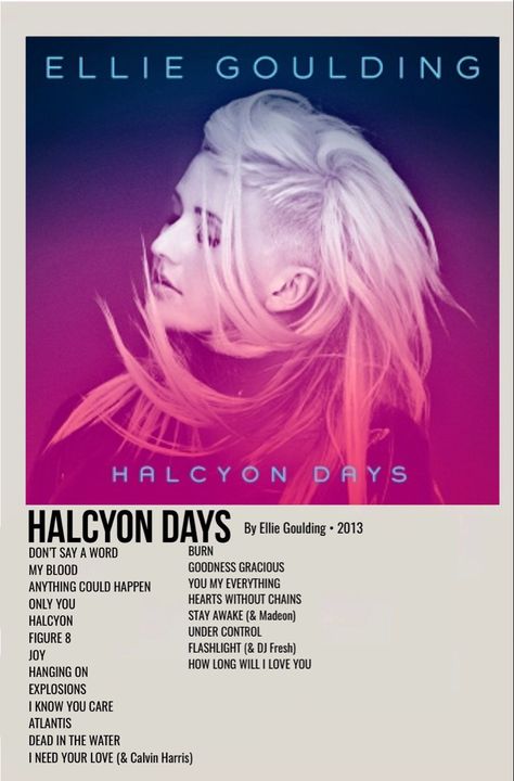 minimal polaroid album cover poster for halcyon days by ellie goulding Ellie Goulding Album Cover, Polaroid Album Cover, Ellie Goulding Halcyon, Polaroid Album, Indie Movie Posters, Series Posters, Custom Album Covers, Album Posters, Minimalist Music