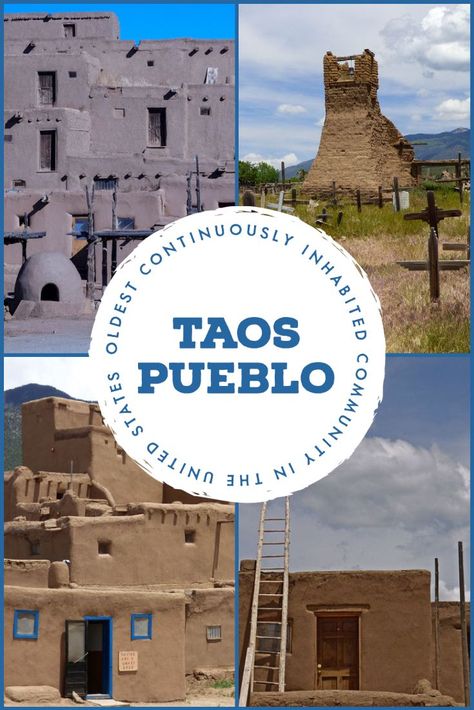 Taos Pueblo is considered the oldest continuously inhabited community in the United States; recognized as a National Historic Landmark since 1965. The World Heritage Society also recognized Taos as one of the most significant historical cultural landmarks in the world in 1992, on par with the Acropolis, Stonehenge, Machu Picchu, the Taj Mahal, etc. New Mexico History, Taos Pueblo, The Acropolis, The Taj Mahal, Acropolis, Taos, Stonehenge, Machu Picchu, Mexico Travel