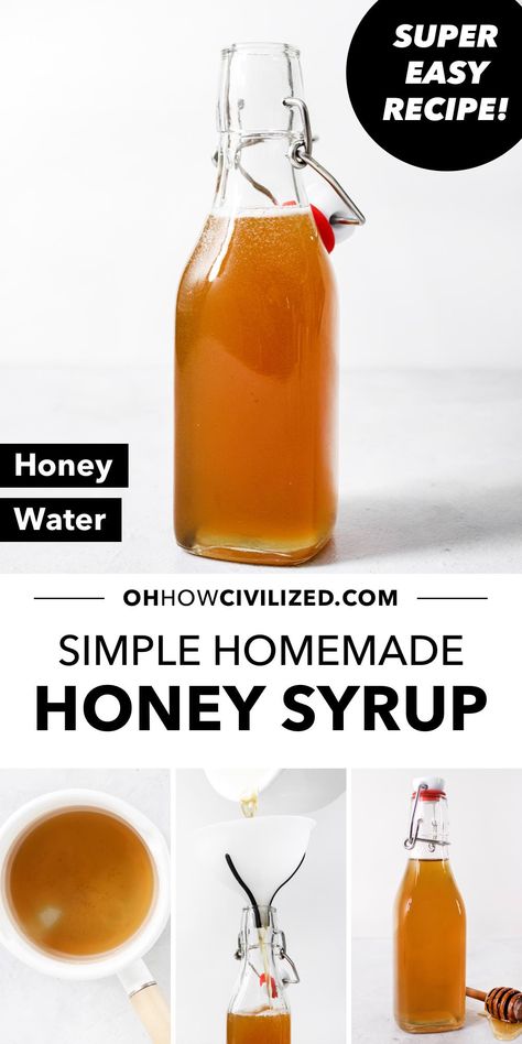 Honey Syrup For Coffee, Ways To Use Honey, Home Made Syrup, Dutch Honey Syrup, Honey Syrup Recipe, Honey Simple Syrup Recipe, Diy Syrup, Warm Milk And Honey, Syrup For Coffee