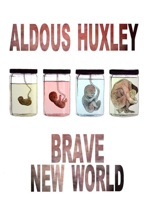 Brave New World Illustration, Brave New World Art, Brave New World Book, Library Artwork, Community Library, Aldous Huxley, Best Book Covers, Genetic Engineering, Brave New World