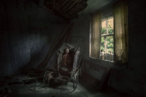 Photo by Andre Govia Abandoned World, Attic Ladder, Derelict Buildings, Abandoned Hospital, Dark House, Attic Renovation, Attic Remodel, Scary Places, The Attic