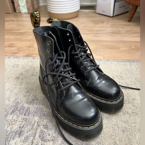 Jadon Black Platform Dr. Martens W9 / M8 Platform Dr Martens, Dr Martens Shoes, Black Platform, Martens Shoes, Black