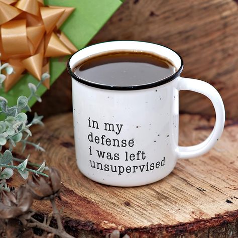 In My Defense I Was Left Unsupervised Mug 11 Ounce, Unsupervised Coffee Mug Funny Campfire Quotes, I Was Left Unsupervised, Boss Coffee, Best Boss, Work Home, Coffee Mug Funny, Mug Unique, Funny Coffee Mug, Unique Coffee Mugs