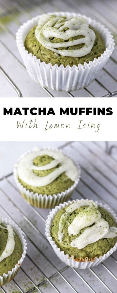 Baking With Matcha, Healthy Matcha Muffins, Matcha Muffins Recipes, Matcha Blueberry Muffins, Easy Matcha Dessert Recipes, Healthy Matcha Dessert Recipe, Matcha Breakfast, Matcha Muffins, Healthy Breakfast Meal Prep